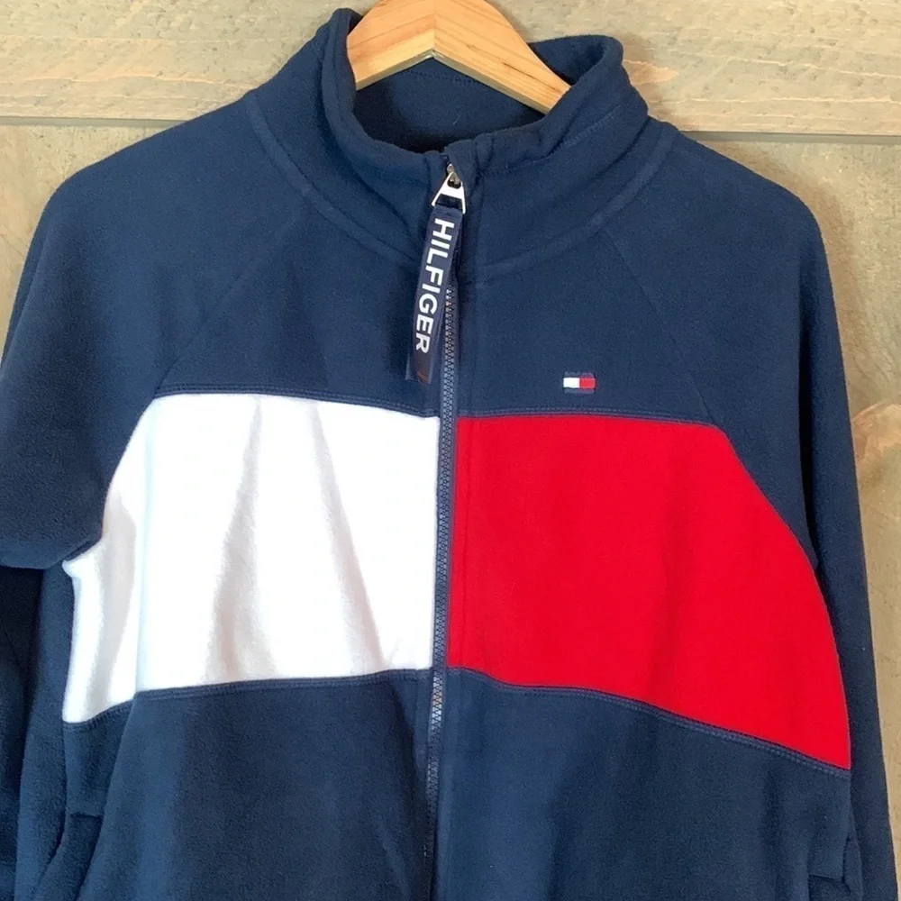 Tommy Hilfiger Sport colorblock fleece jacket Size Large
